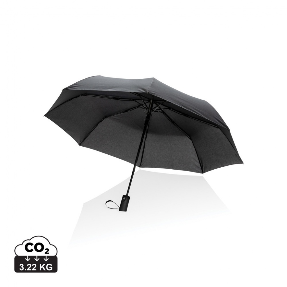 Logo trade advertising product photo of: 21" Impact AWARE™ RPET 190T mini auto open umbrella