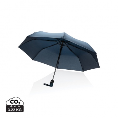 Logo trade promotional gifts image of: 21" Impact AWARE™ RPET 190T mini auto open umbrella