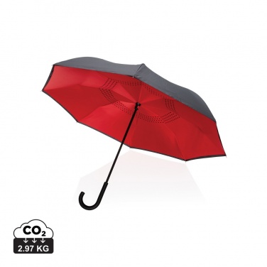 Logo trade corporate gifts picture of: 23" Impact AWARE™ RPET 190T reversible umbrella