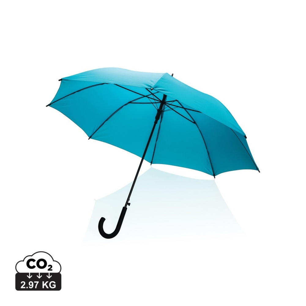 Logo trade corporate gift photo of: 23" Impact AWARE™ RPET 190T standard auto open umbrella