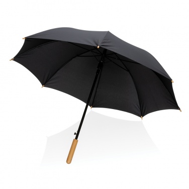 Logo trade promotional items picture of: 23" Impact AWARE™ RPET 190T auto open bamboo umbrella