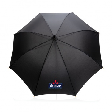 Logo trade promotional gifts image of: 23" Impact AWARE™ RPET 190T auto open bamboo umbrella