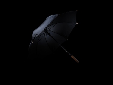 Logo trade promotional products image of: 23" Impact AWARE™ RPET 190T auto open bamboo umbrella