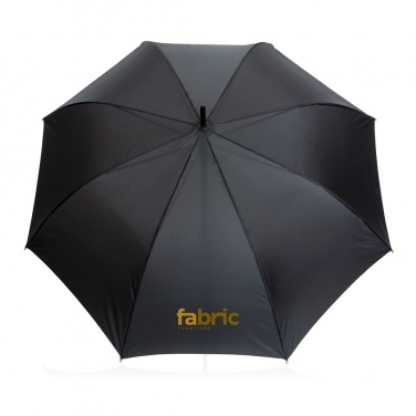 Logotrade corporate gift image of: 27" Impact AWARE™ RPET 190T auto open bamboo umbrella