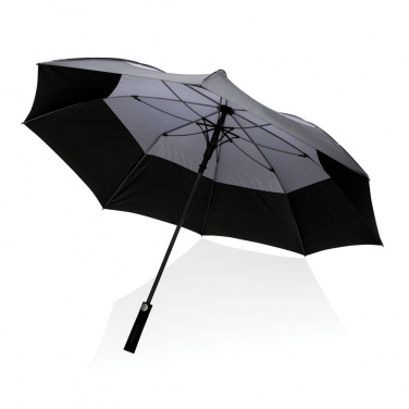 Logo trade business gift photo of: 27" Impact AWARE™ RPET 190T auto open stormproof umbrella