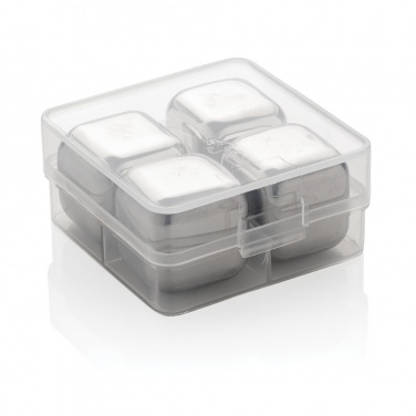 Logo trade promotional products picture of: Re-usable stainless steel ice cubes 4pc