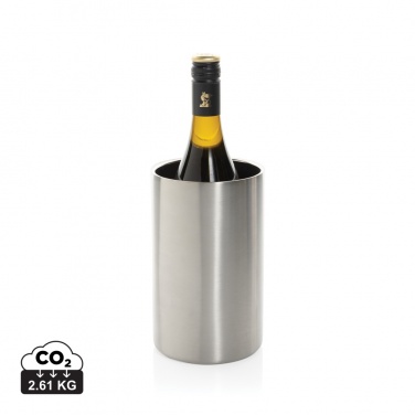 Logo trade corporate gifts image of: Vino RCS certified recycled stainless steel wine bucket