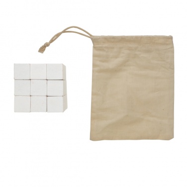 Logo trade promotional merchandise photo of: Wooden brain game in canvas pouch