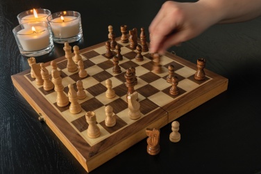 Logotrade promotional gift image of: Luxury wooden foldable chess set