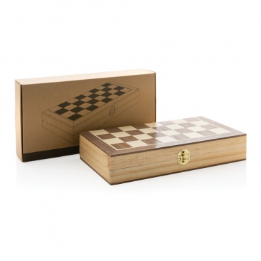 Logotrade corporate gift image of: Luxury wooden foldable chess set