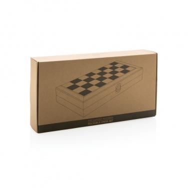 Logo trade promotional items image of: Luxury wooden foldable chess set