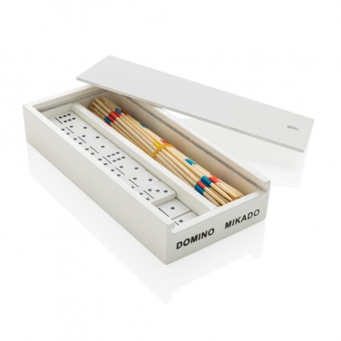 Logo trade corporate gifts picture of: Deluxe mikado/domino in wooden box