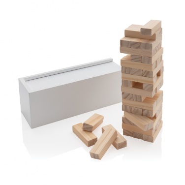 Logotrade business gift image of: Deluxe tumbling tower wood block stacking game