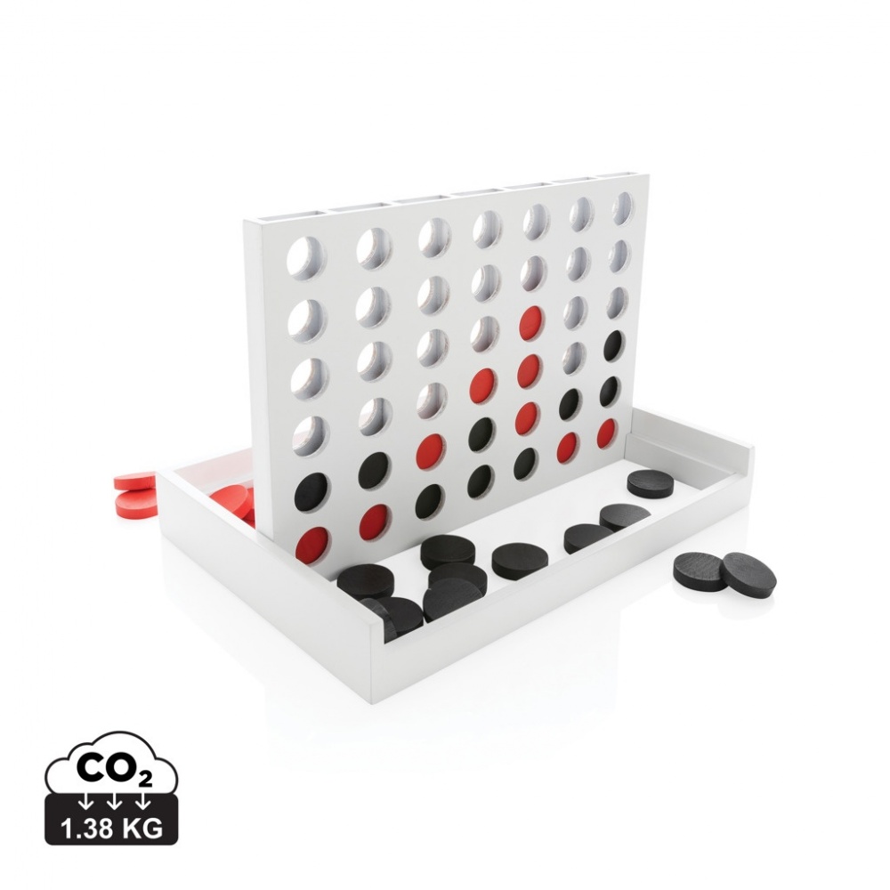 Logo trade corporate gifts picture of: Connect four wooden game