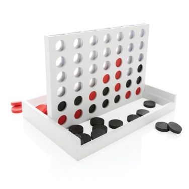 Logo trade promotional merchandise image of: Connect four wooden game