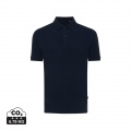 Iqoniq Yosemite recycled cotton pique polo, navy