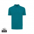 Iqoniq Yosemite recycled cotton pique polo, verdigris