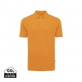 Iqoniq Yosemite recycled cotton pique polo, sundial orange