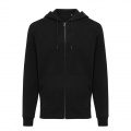 Iqoniq Abisko recycled cotton zip through hoodie, black