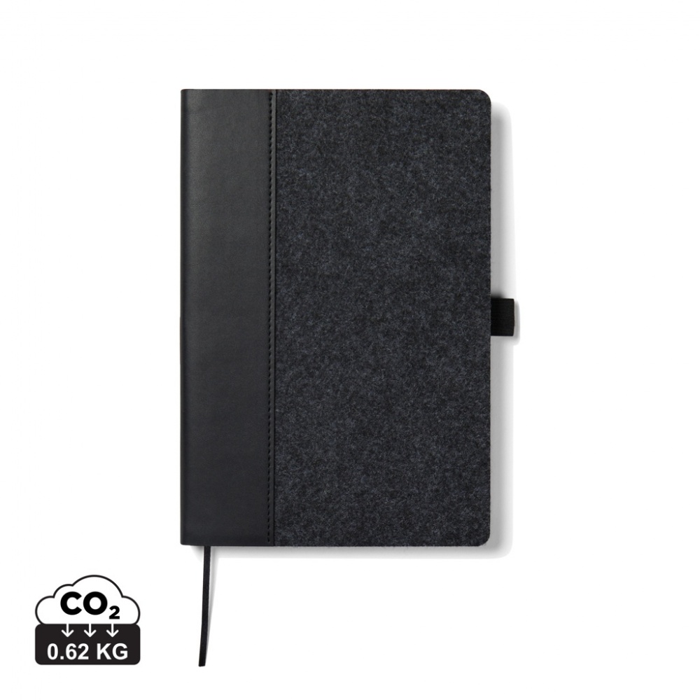 Logotrade promotional merchandise image of: VINGA Albon GRS recycled felt notebook