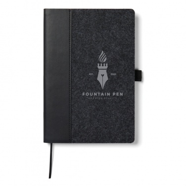 Logotrade promotional gift picture of: VINGA Albon GRS recycled felt notebook