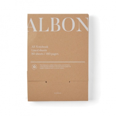 Logo trade promotional products image of: VINGA Albon GRS recycled felt notebook