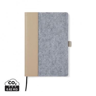 Logo trade promotional merchandise photo of: VINGA Albon GRS recycled felt notebook