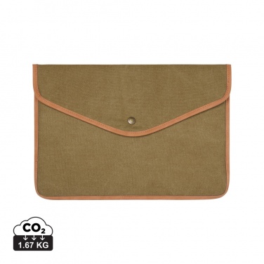 Logo trade promotional giveaway photo of: VINGA Bosler GRS recycled canvas 14" laptop sleeve