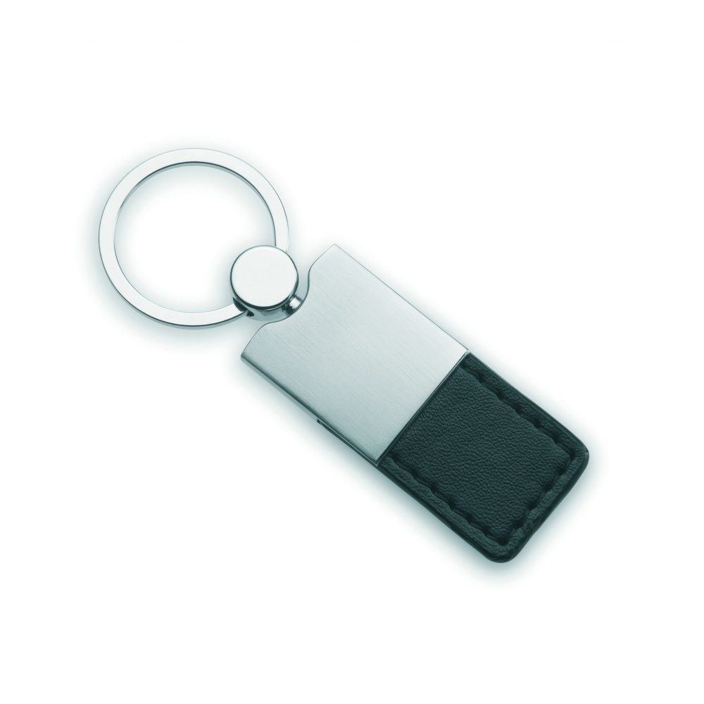 Logotrade advertising product picture of: PU and metal key ring Helsinki