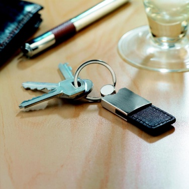 Logo trade business gift photo of: PU and metal key ring