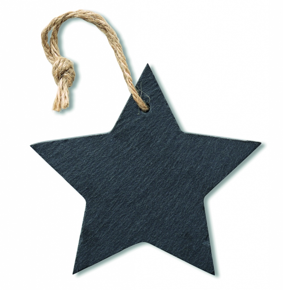 Logo trade promotional merchandise photo of: Slate xmas hanger star