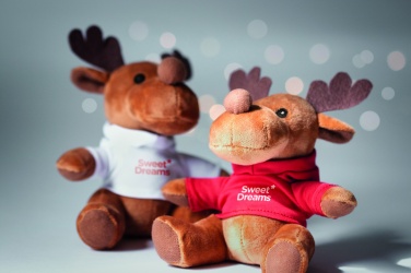 Logo trade promotional merchandise image of: Plush reindeer with hoodie