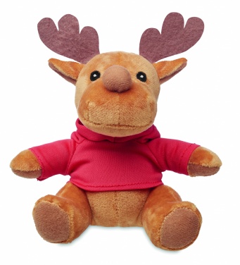 Logo trade promotional products picture of: Plush reindeer with hoodie