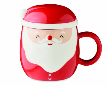 Logo trade promotional items image of: Ceramic mug with lid 370 ml