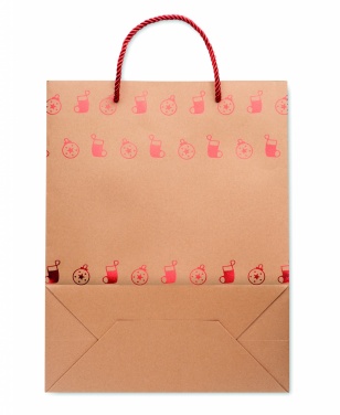 Logo trade promotional item photo of: Gift paper bag with pattern