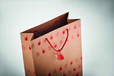 Logo trade corporate gift photo of: Gift paper bag with pattern