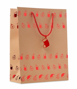 Logo trade corporate gifts image of: Gift paper bag with pattern