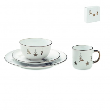 Logo trade promotional products picture of: 4 piece ceramic place setting