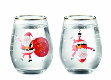 Logotrade promotional item image of: Set of 2 Christmas glasses