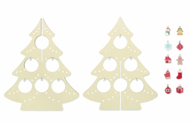 Logo trade promotional merchandise image of: Wooden Xmas tree decoration