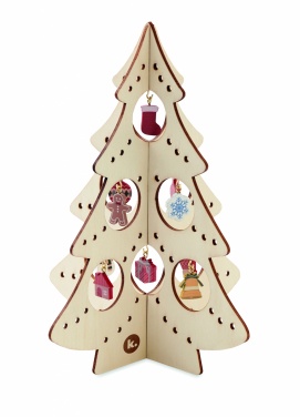 Logo trade promotional gifts image of: Wooden Xmas tree decoration