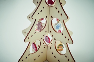 Logo trade promotional gift photo of: Wooden Xmas tree decoration