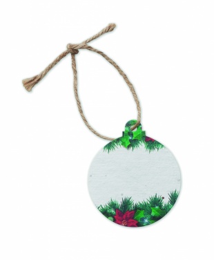 Logo trade promotional merchandise picture of: Seed paper Xmas ornament