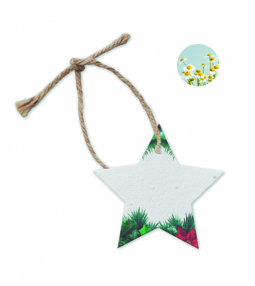 Logo trade promotional gift photo of: Seed paper Xmas ornament