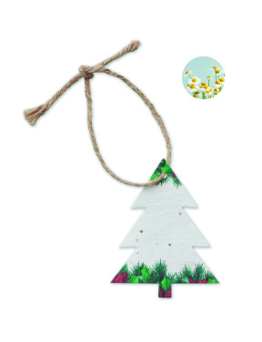 Logo trade promotional merchandise photo of: Seed paper Xmas ornament