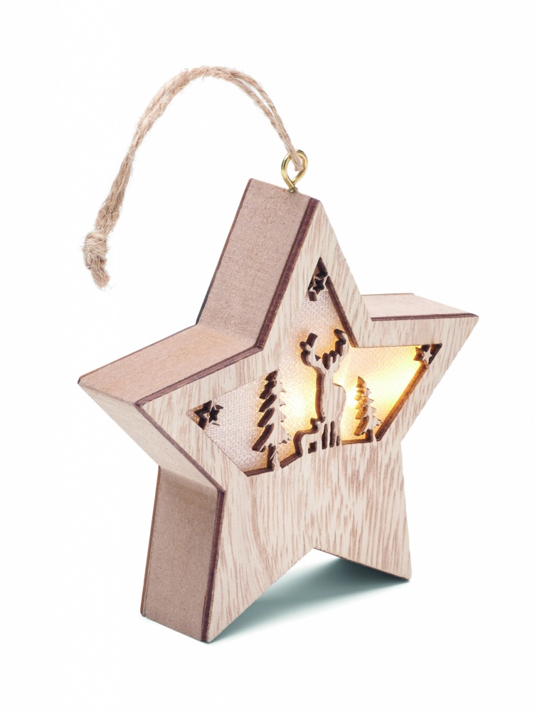 Logo trade corporate gifts picture of: MDF star with light