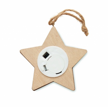 Logo trade advertising products picture of: Wooden weed star with lights