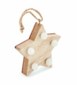 Wooden weed star with lights, Wood