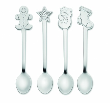 Logotrade promotional merchandise picture of: Set of 4 Christmas tea spoon