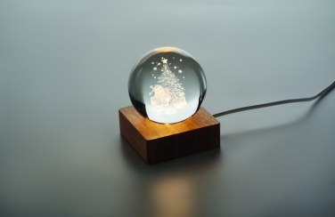 Logo trade promotional merchandise picture of: Christmas LED crystal ball